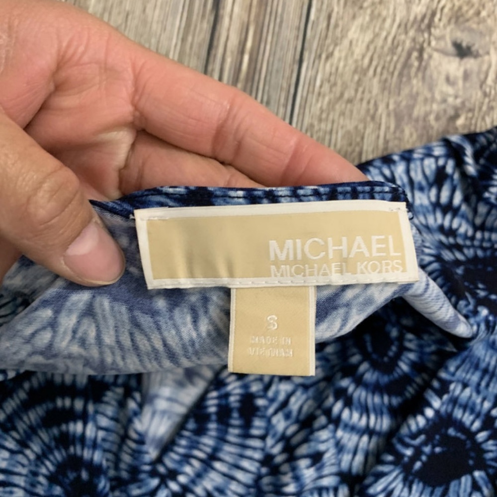 MICHAEL KORS Blue Tie Dye Dress S Small - Picture 7 of 8